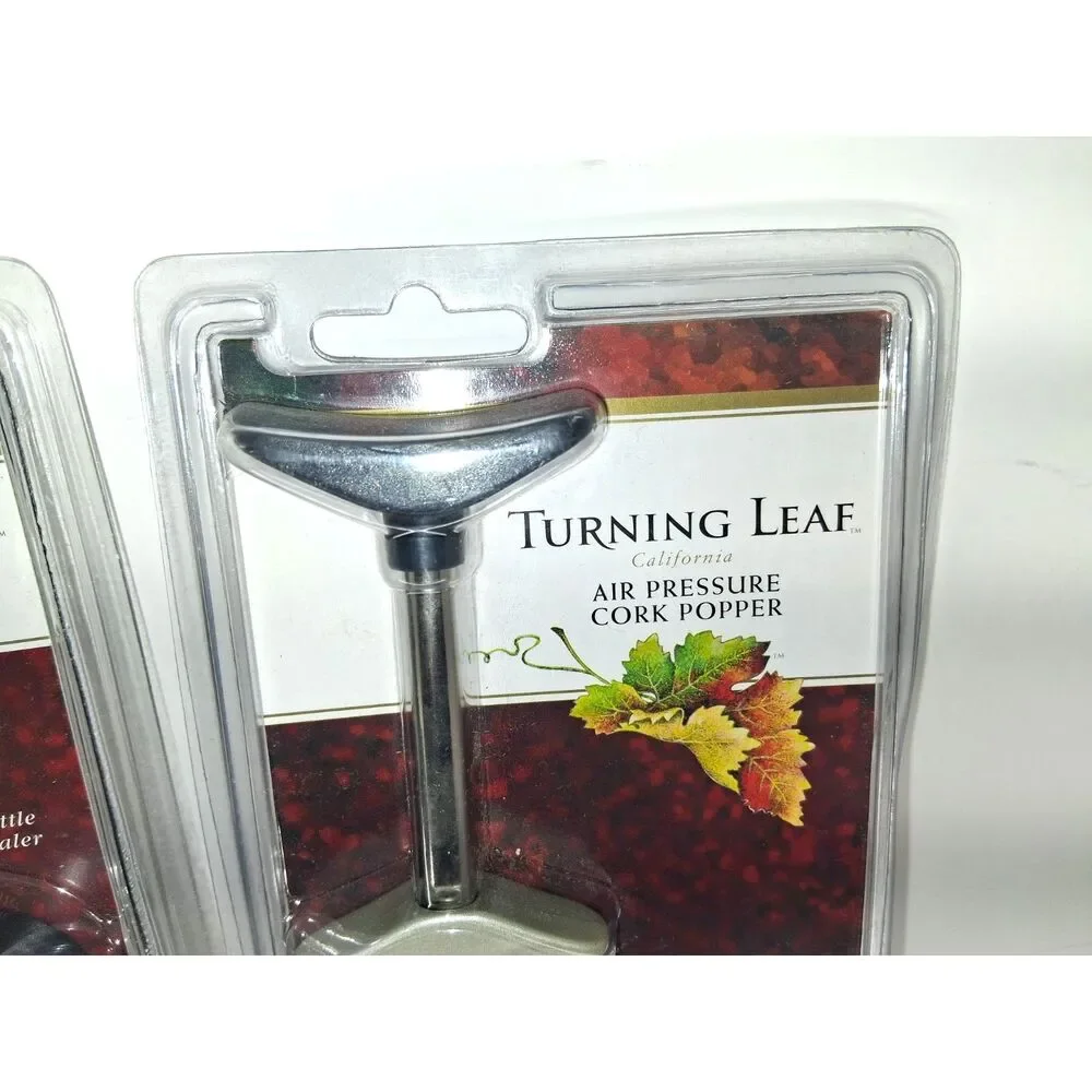 Turning Leaf Wine Bottle Vacuum Sealer Air Pressure Cork Popper